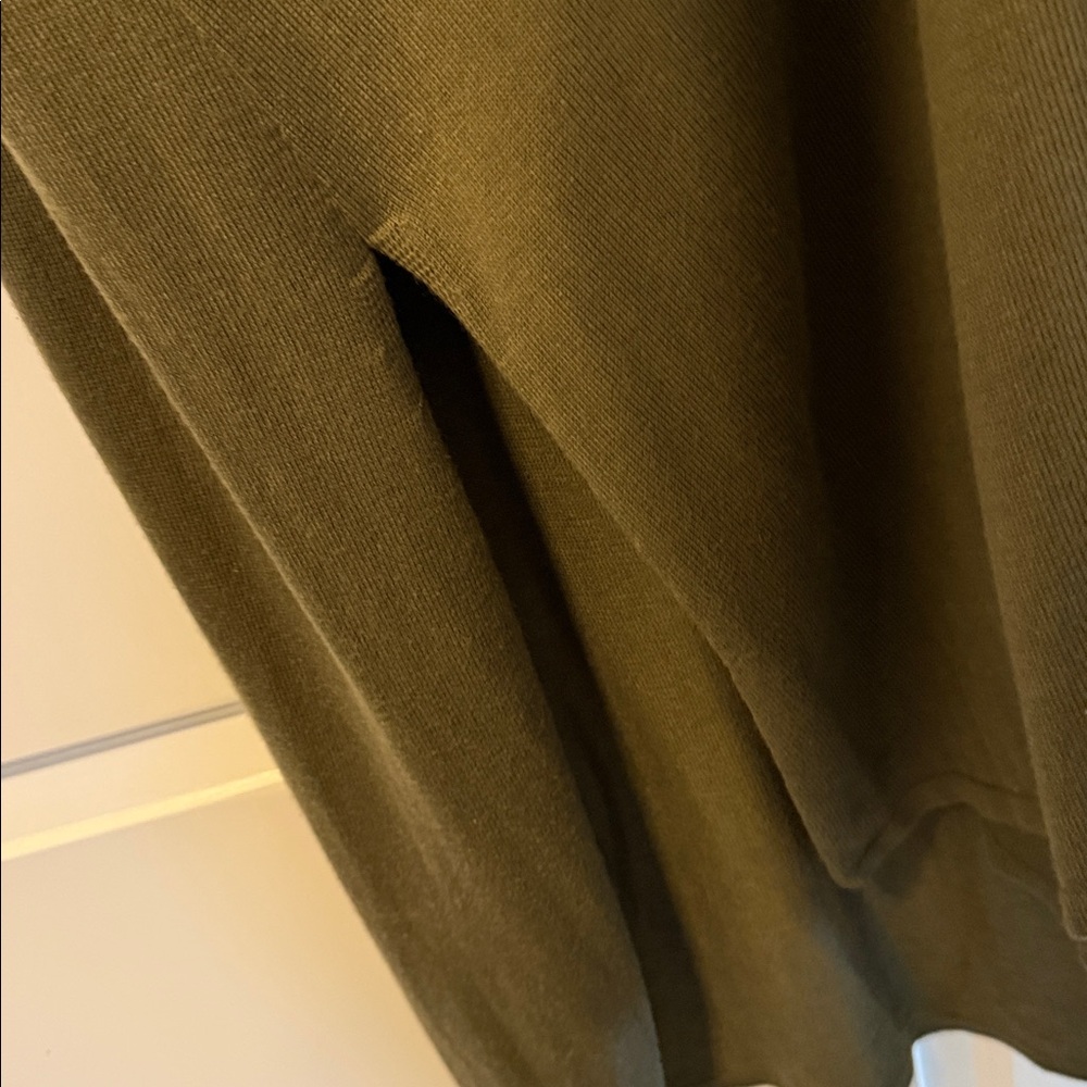 H by Halston Olive Green Knit Duster Cardigan - Picture 4 of 7